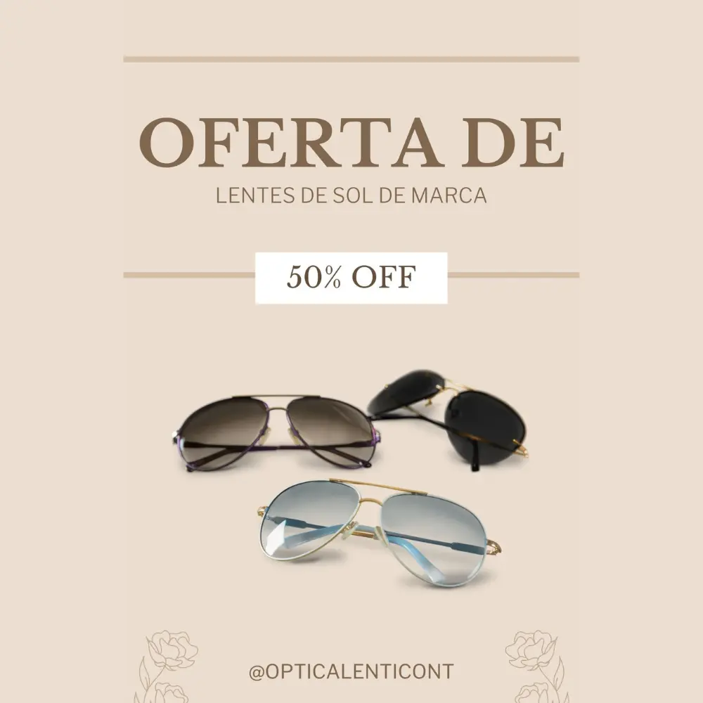 Promocion 50% OFF en lentes de sol