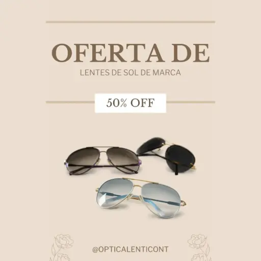 Promocion 50% OFF en lentes de sol
